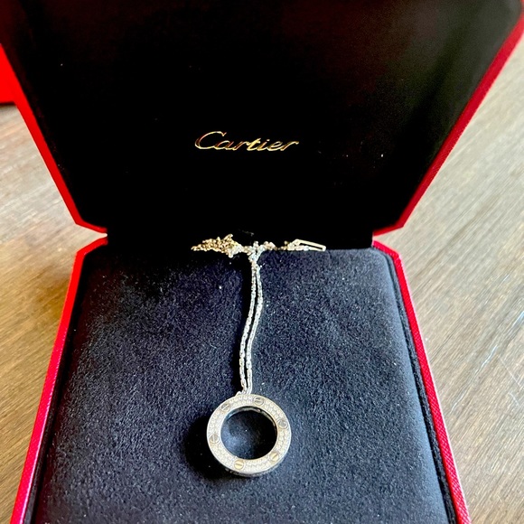 Cartier Love necklace , white gold, diamond - Picture 3 of 6